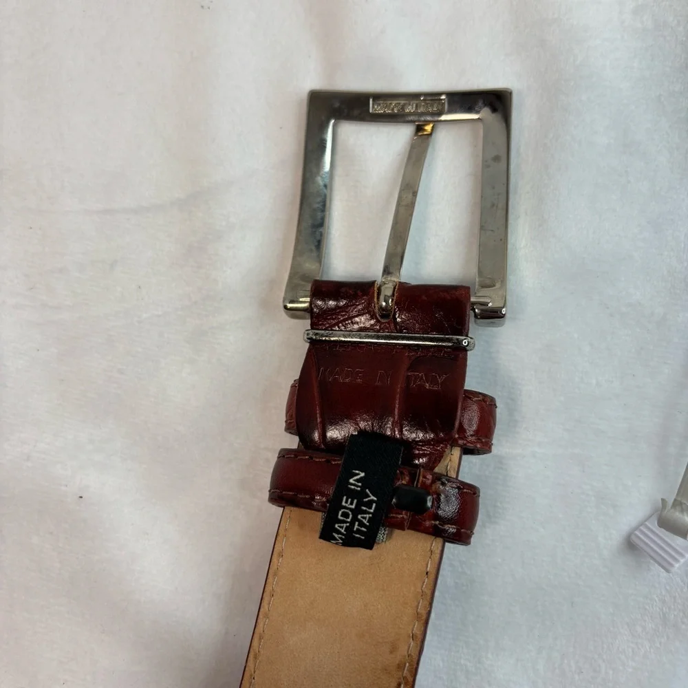 VERA PELLE  Real Italian Leather Men's Belt Tan 41